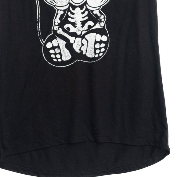 Disney Mickey Mouse Size L Skeleton Graphic Black Tee Soft Lightweight Unisex - Picture 4 of 8